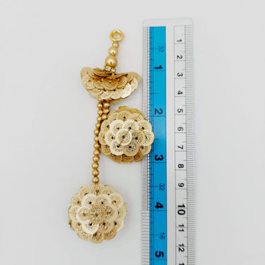 Gold Sequins Tassels Latkan, Indian Latkans, Blouse Latkan